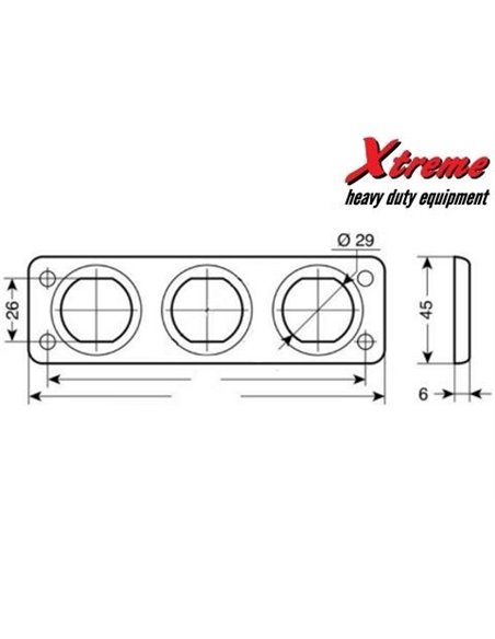 Trojni pokrovček za vgradnjo