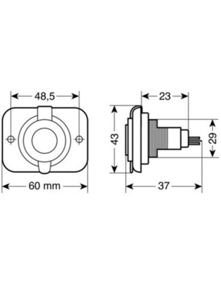 Vgradna vtičnica 12V DIN