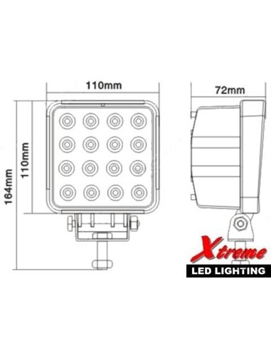 Xtreme Power LED kvadratna 6000°K – 3520Lm - 30°