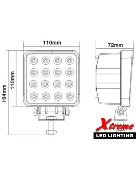 Xtreme Power LED kvadratna 6000°K – 3520Lm - 30°