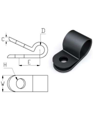 Nosilec cevi 6,3mm