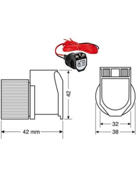 Vtičnica 12/24V za zunanjo uporabo