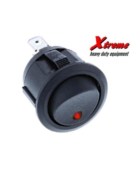 Okroglo stikalo z LED rdečo 12V