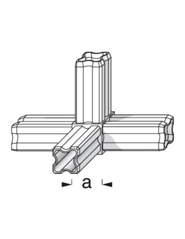 Vezni element 90° 4 profilni