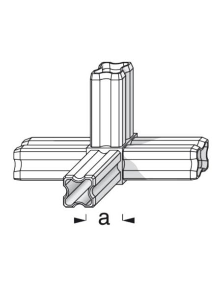 Vezni element 90° 4 profilni
