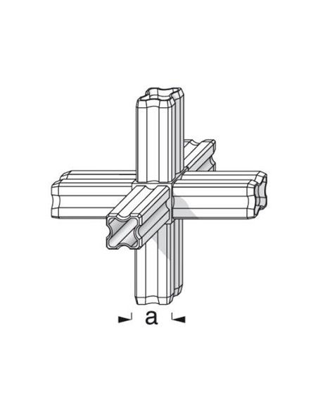 Vezni element 90° 6 profilni