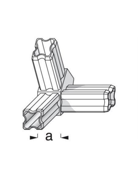 Vezni element levi 45° 3 profilni
