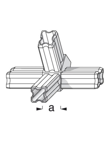 Vezni element  45° 4 profilni