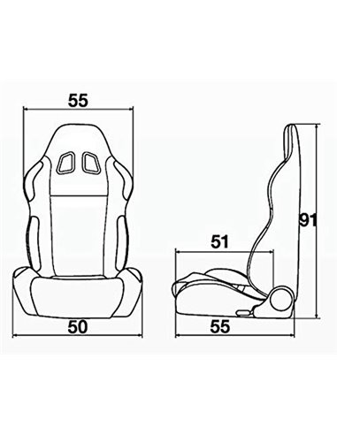 Športni sedež rdeč
