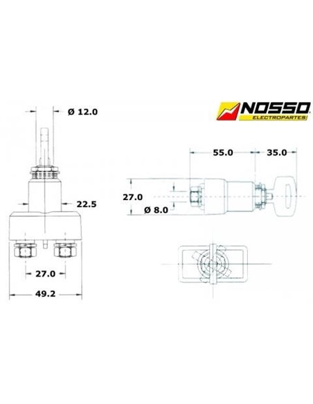 Odklop akumulatorja na ključ