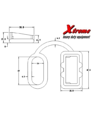 Pokrovček kontaktov konektorja 50A