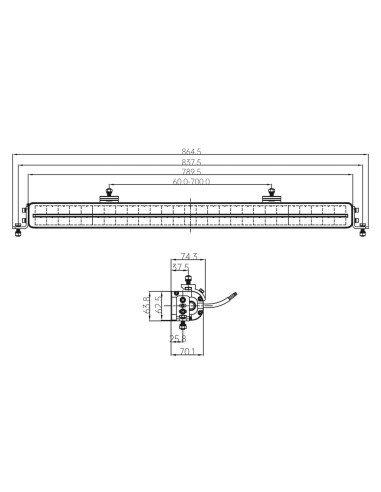 Daljinka LED - LIGHT BAR 790x63mm 270W z belo...