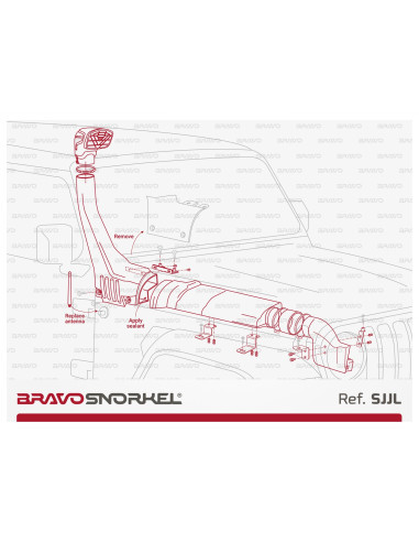 BRAVO SNORKEL JEEP WRANGLER JL (2017 - )