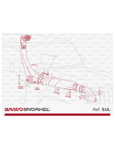 BRAVO SNORKEL JEEP WRANGLER JL (2017 - )
