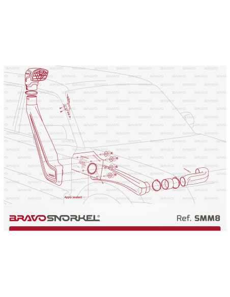 BRAVO SNORKEL MITSUBISHI PAJERO V80 / V90 (2007 - )
