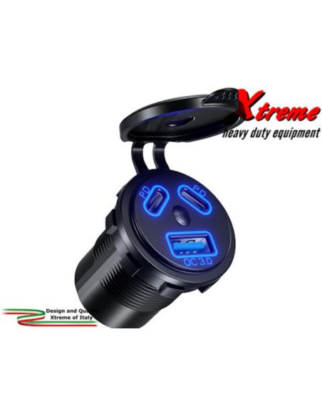 Vgradna vtičnica 2xUSB PD + 1xUSB QC