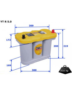 Akumulator Optima AGM Yellow Top YTR-5.0 - 12V 66Ah 2