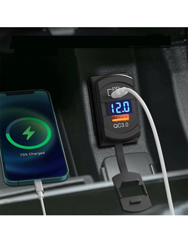 Dvojna vgradna vtičnica USB C PD + USB QC 3.0 +...