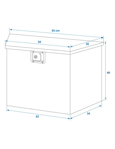 Zaboj Alu Box 830/540x360x490mm