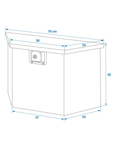 Zaboj Alu Box 700/380x240x420mm