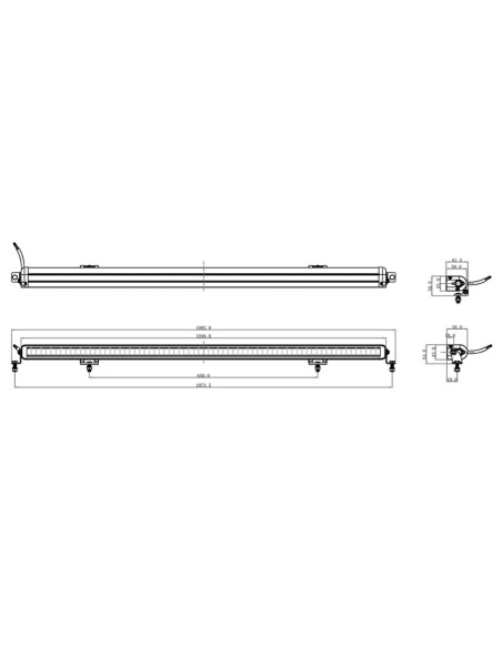 Delovni  LED – LIGHT BAR 1038x42mm 180W 10-32V z belo pozicijo