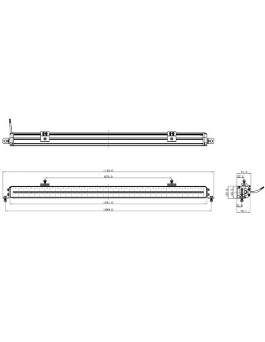 Delovni LED – LIGHT BAR 1041x63mm 360W z belo...