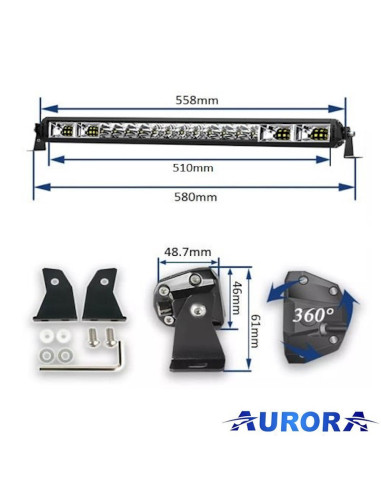 Aurora LED Bar 56cm 9500Lm – 10/120°