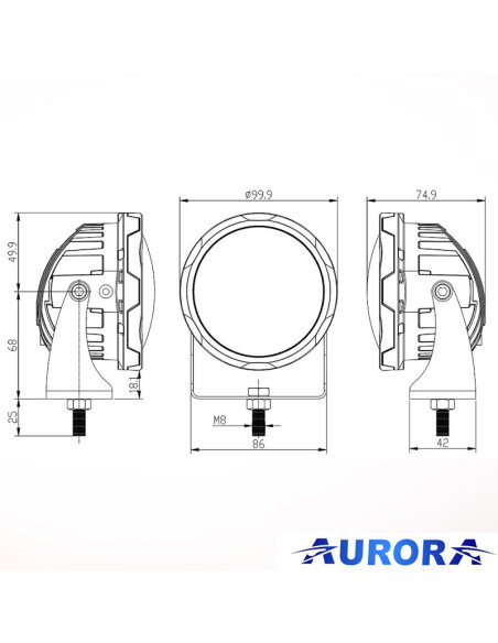 Luč LED Aurora 4800Lm – 10/20°